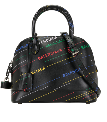Ville Top Handle, &pound;495, Handbags, Black, Leather, Front view